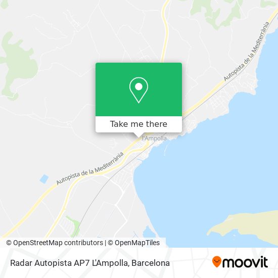 Radar Autopista AP7 L'Ampolla map