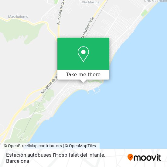 Estación autobuses l'Hospitalet del infante map