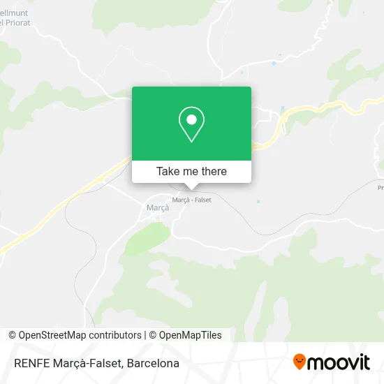 RENFE Marçà-Falset map