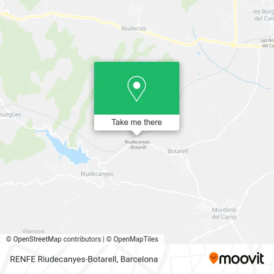 RENFE Riudecanyes-Botarell map
