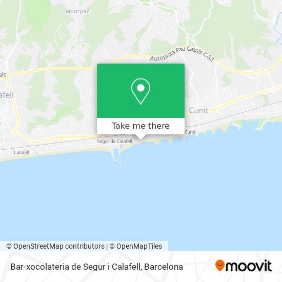 Bar-xocolateria de Segur i Calafell map