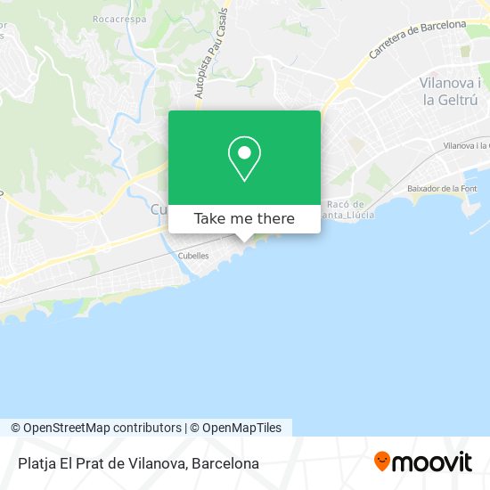 Platja El Prat de Vilanova map