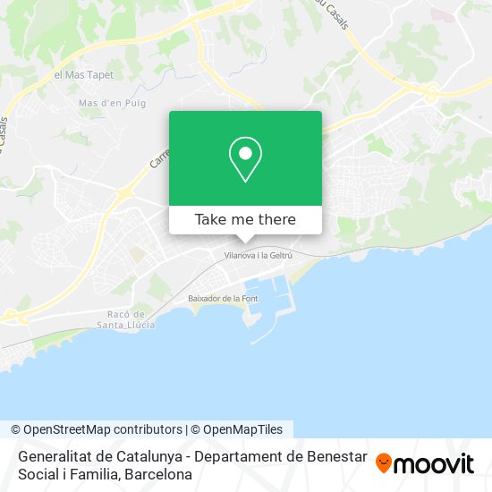 mapa Generalitat de Catalunya - Departament de Benestar Social i Familia