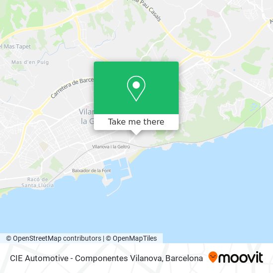 CIE Automotive - Componentes Vilanova map