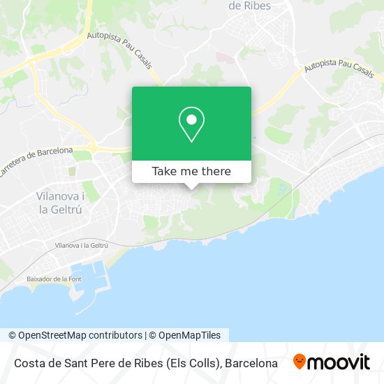 Costa de Sant Pere de Ribes (Els Colls) map