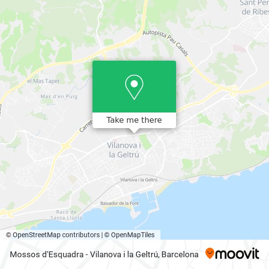 Mossos d'Esquadra - Vilanova i la Geltrú map