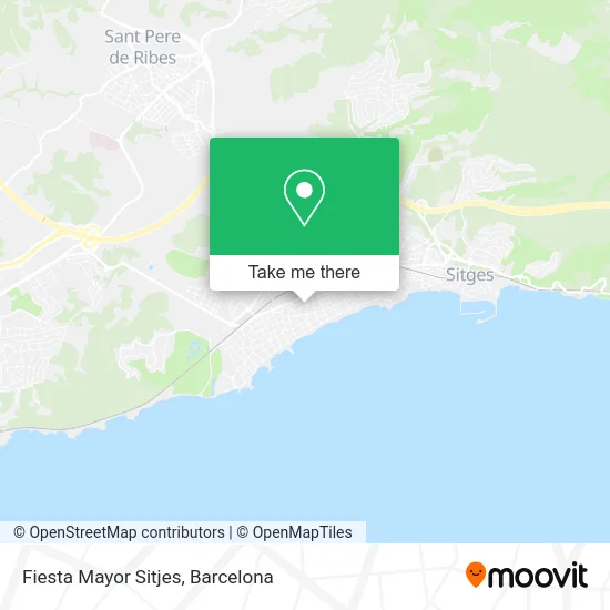 Fiesta Mayor Sitjes map