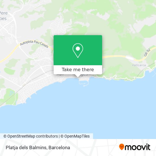 Platja dels Balmins map