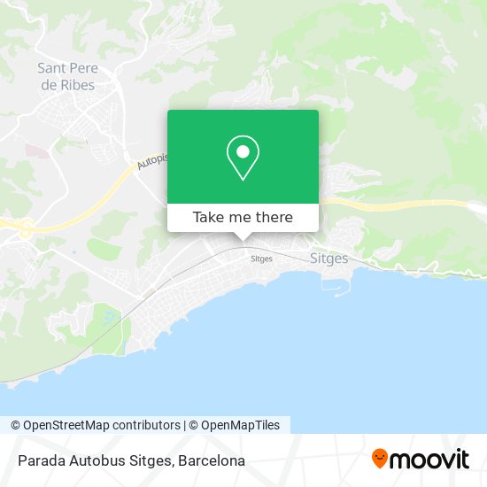 Parada Autobus Sitges map