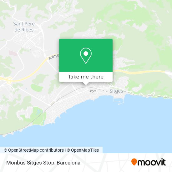 Monbus Sitges Stop map