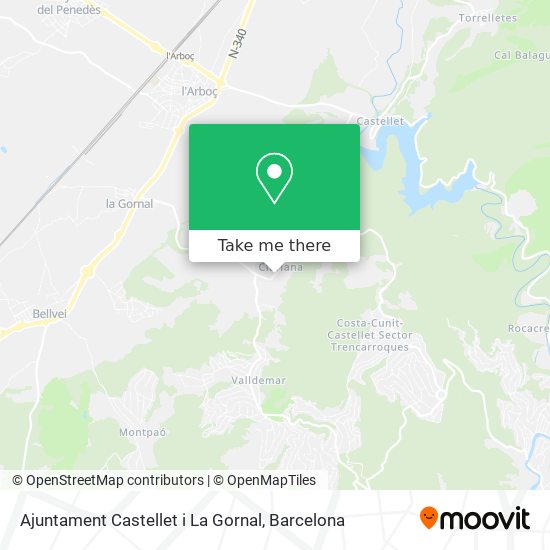 Ajuntament Castellet i La Gornal map