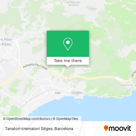 Tanatori-crematori Sitges map