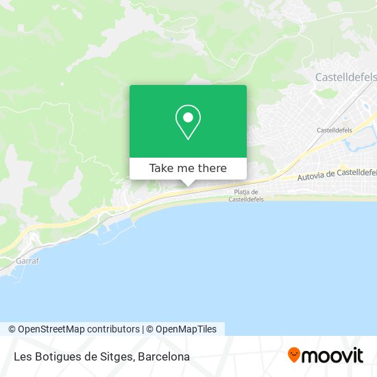 Les Botigues de Sitges map