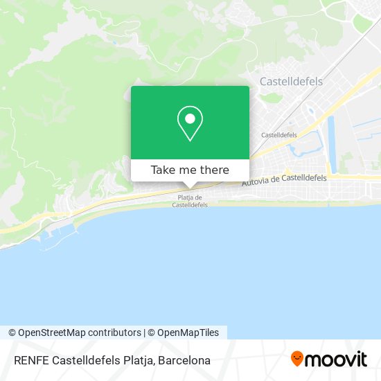 RENFE Castelldefels Platja map