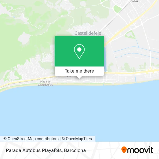 Parada Autobus Playafels map