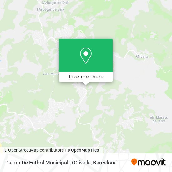 Camp De Futbol Municipal  D'Olivella map