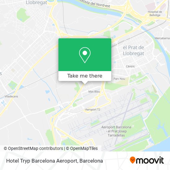 Hotel Tryp Barcelona Aeroport map