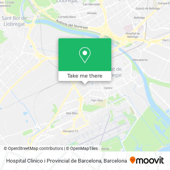 Hospital Clinico i Provincial de Barcelona map