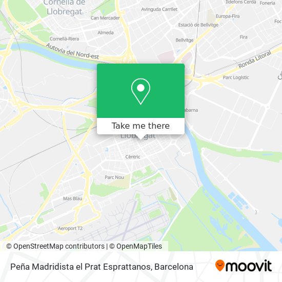 Peña Madridista el Prat Esprattanos map