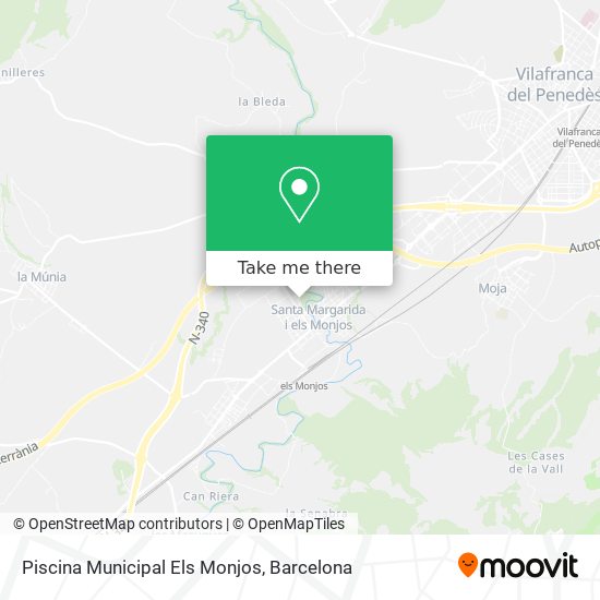 Piscina  Municipal Els Monjos map