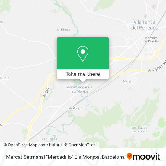 Mercat Setmanal "Mercadillo" Els Monjos map