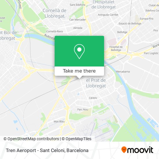 Tren Aeroport - Sant Celoni map
