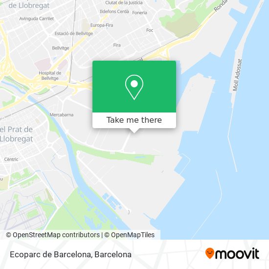 Ecoparc de Barcelona map