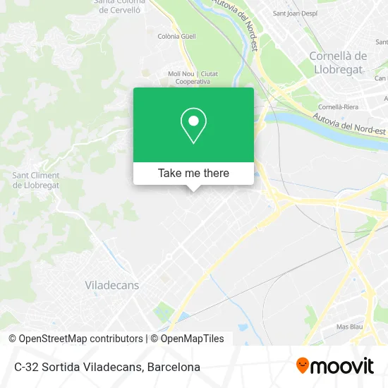 C-32 Sortida Viladecans map