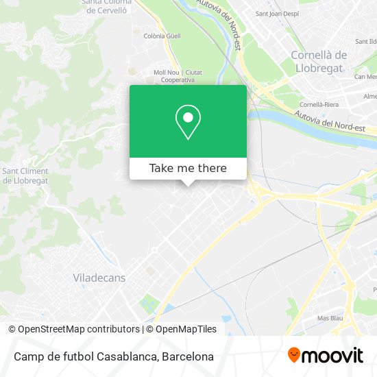 Camp de futbol Casablanca map