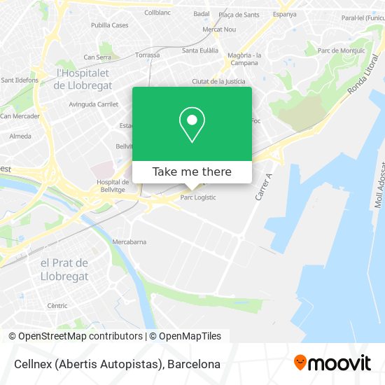 Cellnex (Abertis Autopistas) map