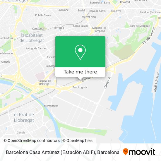 Barcelona Casa Antúnez (Estación ADIF) map