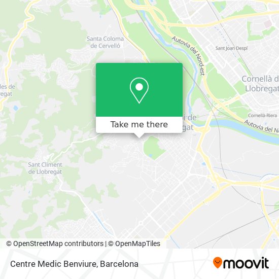 mapa Centre Medic Benviure