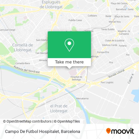 Campo De Futbol Hospitalet map