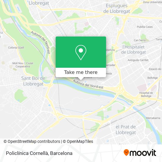 Policlínica Cornellà map