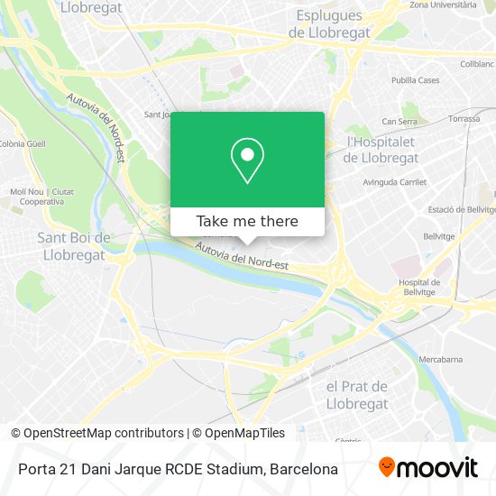 Porta 21 Dani Jarque RCDE Stadium map