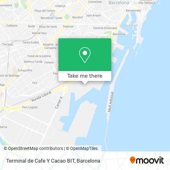 mapa Terminal de Cafe Y Cacao BIT