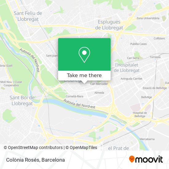 Colònia Rosés map