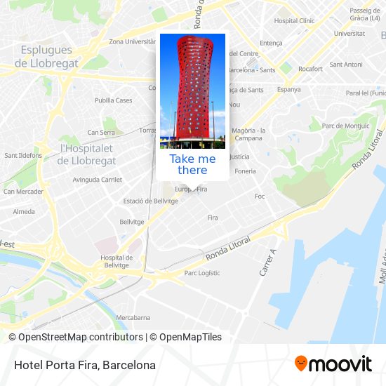 Hotel Porta Fira map