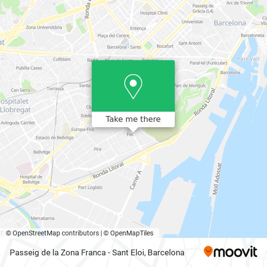 Passeig de la Zona Franca - Sant Eloi map