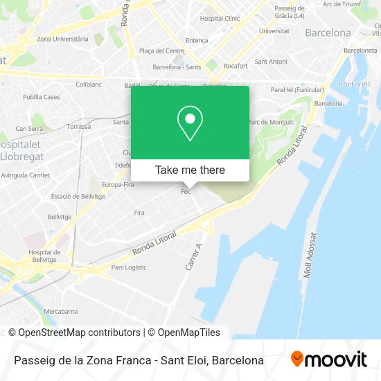 Passeig de la Zona Franca - Sant Eloi map