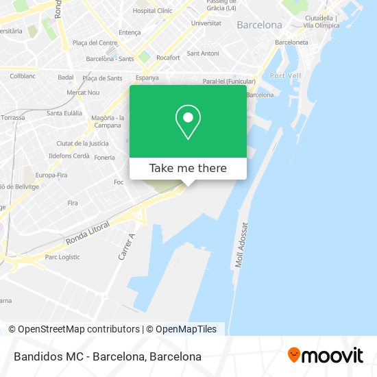 mapa Bandidos MC - Barcelona