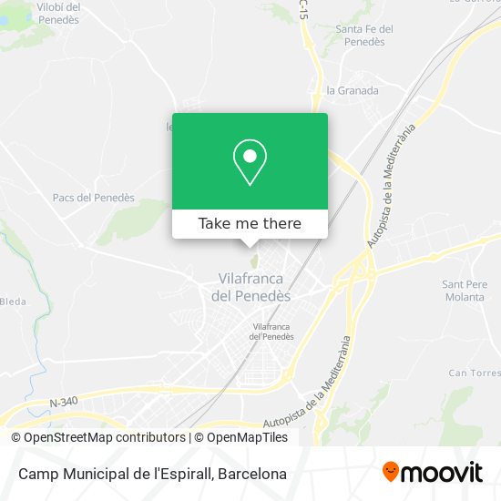 Camp Municipal de l'Espirall map