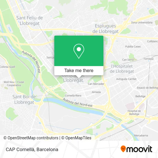 CAP Cornellà map