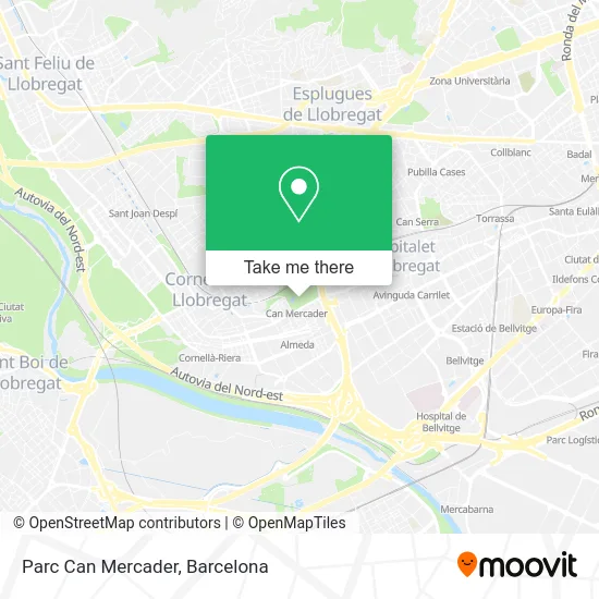 Parc Can Mercader map
