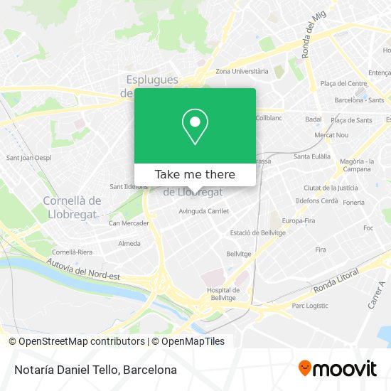 Notaría Daniel Tello map