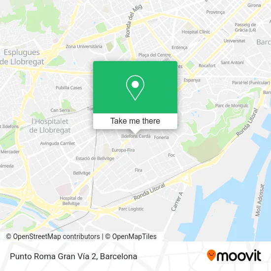 Punto Roma Gran Vía 2 map