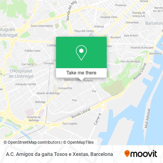 A.C. Amigos da gaita Toxos e Xestas map