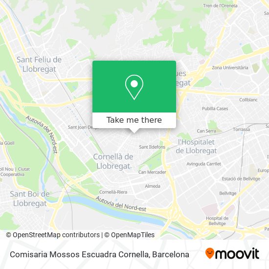 Comisaria Mossos Escuadra Cornella map