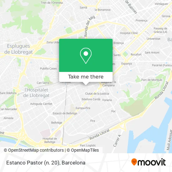 Estanco Pastor (n. 20) map
