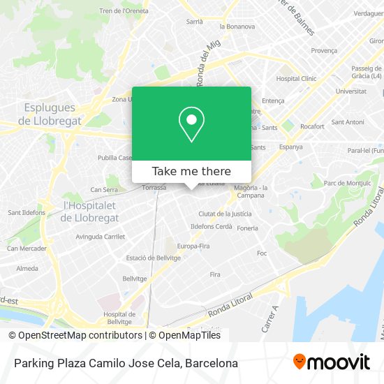 mapa Parking Plaza Camilo Jose Cela